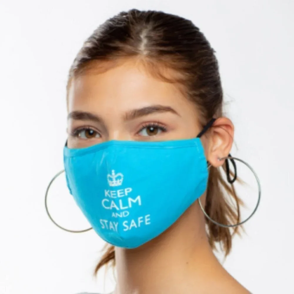 Clearance💎5/$25 Papaya Keep Calm & Stay Safe Reusable Face Mask